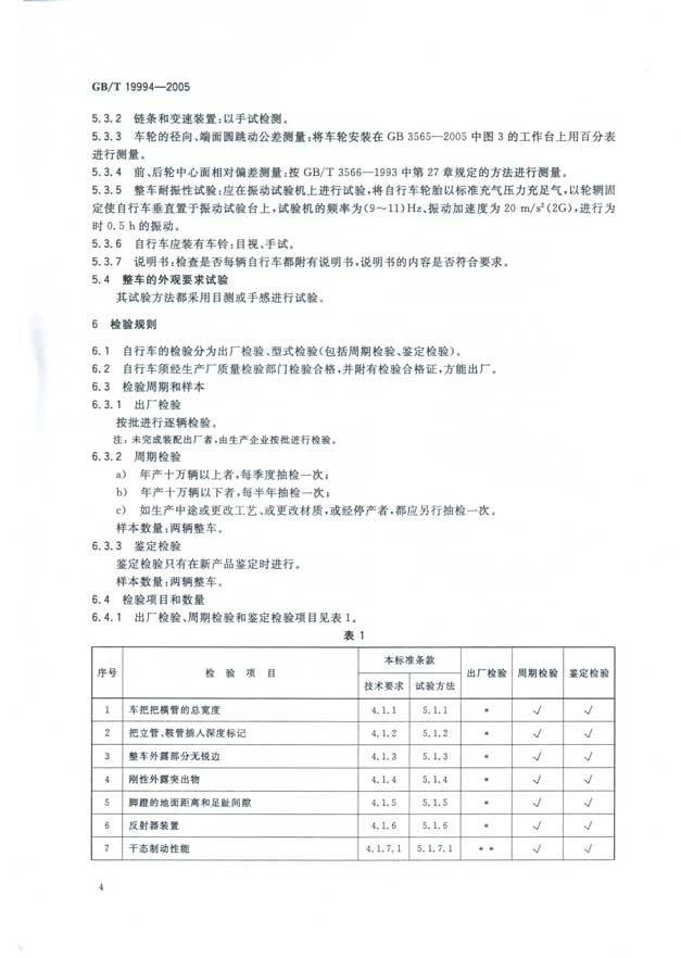 自行车通用技术条件