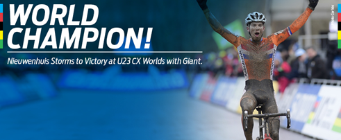 Giant赞助选手Nieuwenhuis赢得U23组别公路越野世界冠军！
