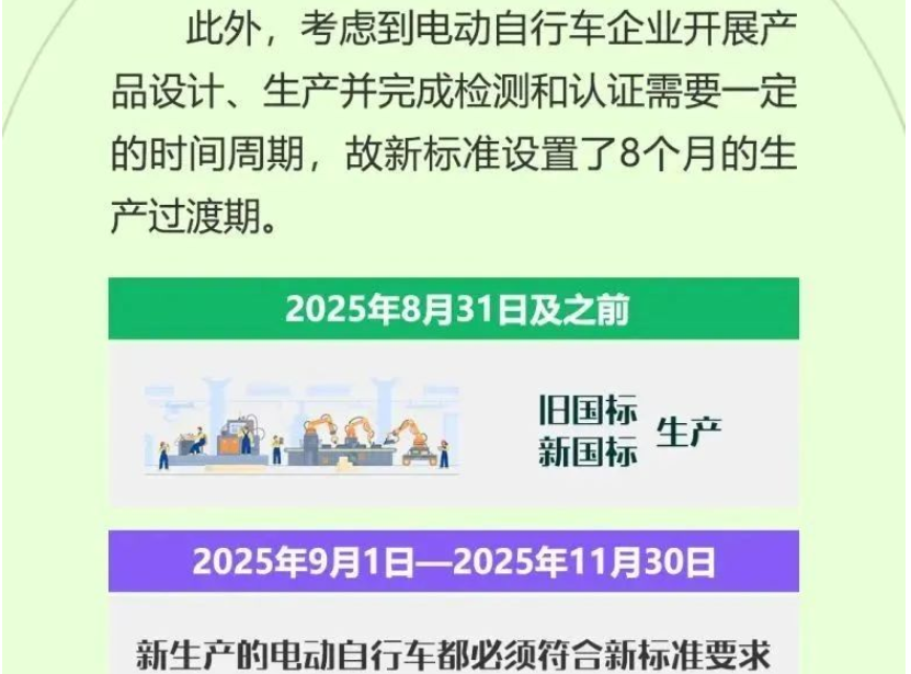新国标《电动自行车安全技术规范》将于9月1日起实施！新旧对照必看